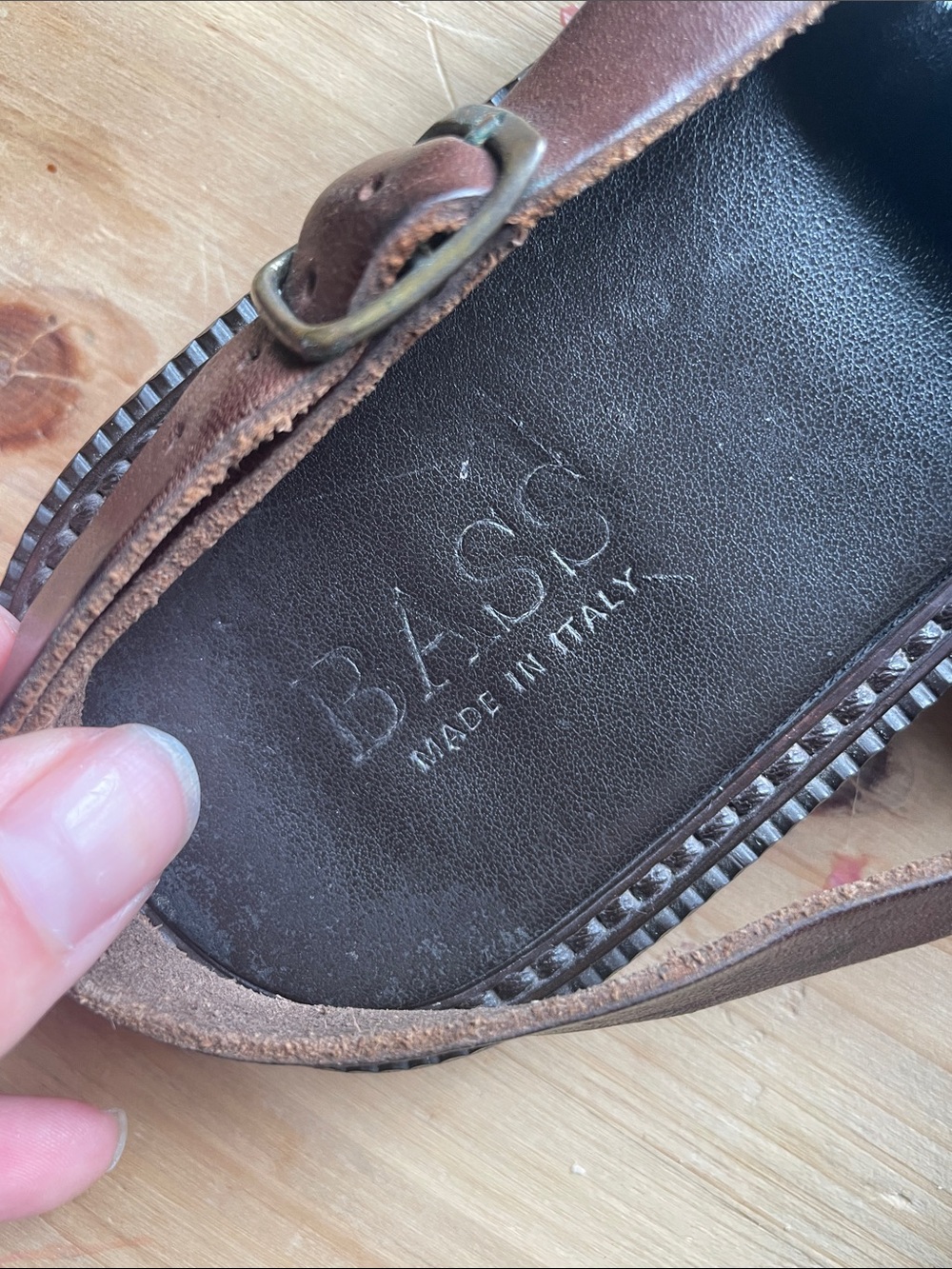 Bass Brown Leather Men's Strappy Sandals - Picture 5 of 8